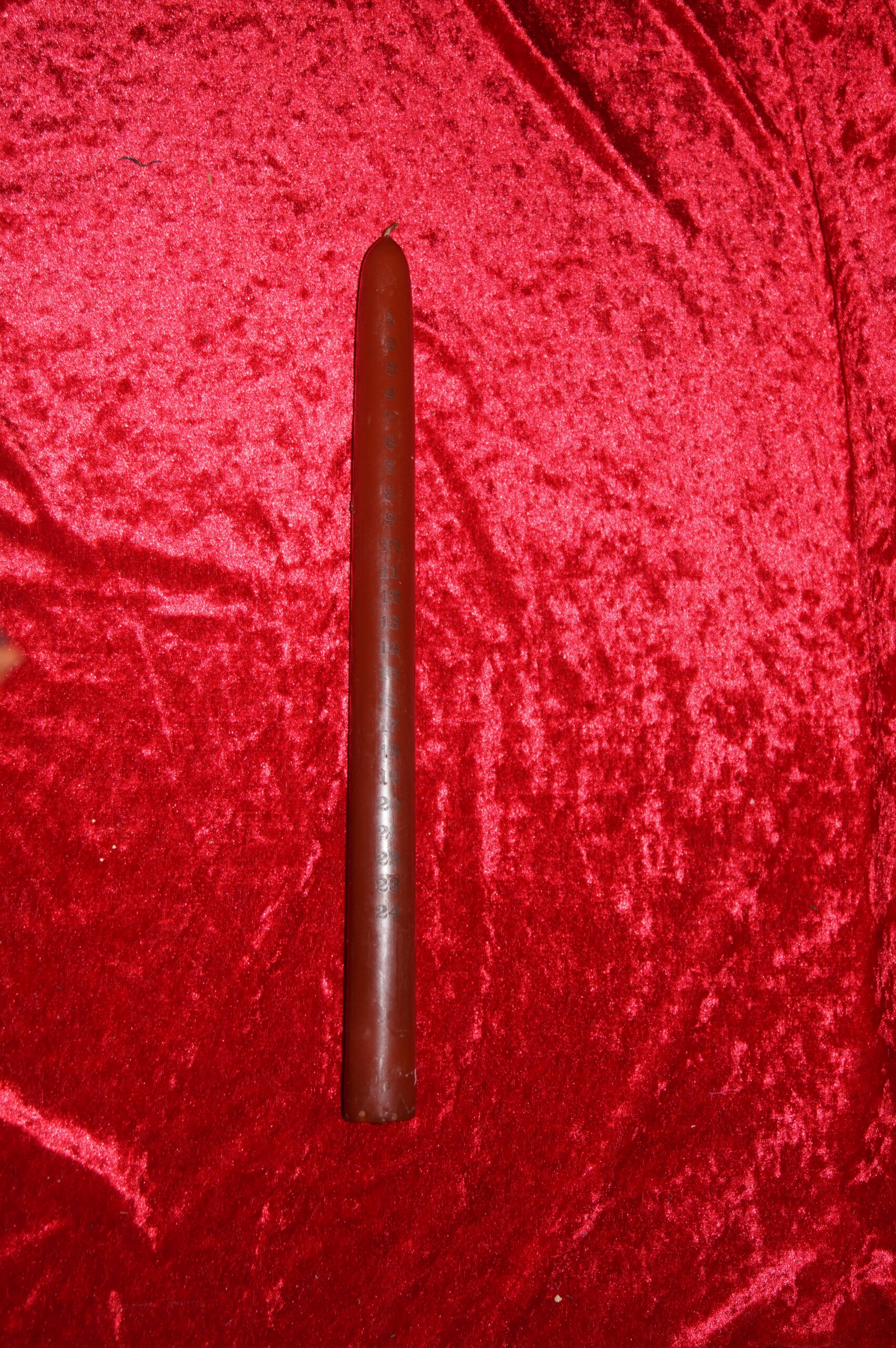 Kalenderlys Brun 3×40 cm, (Sort tal)
