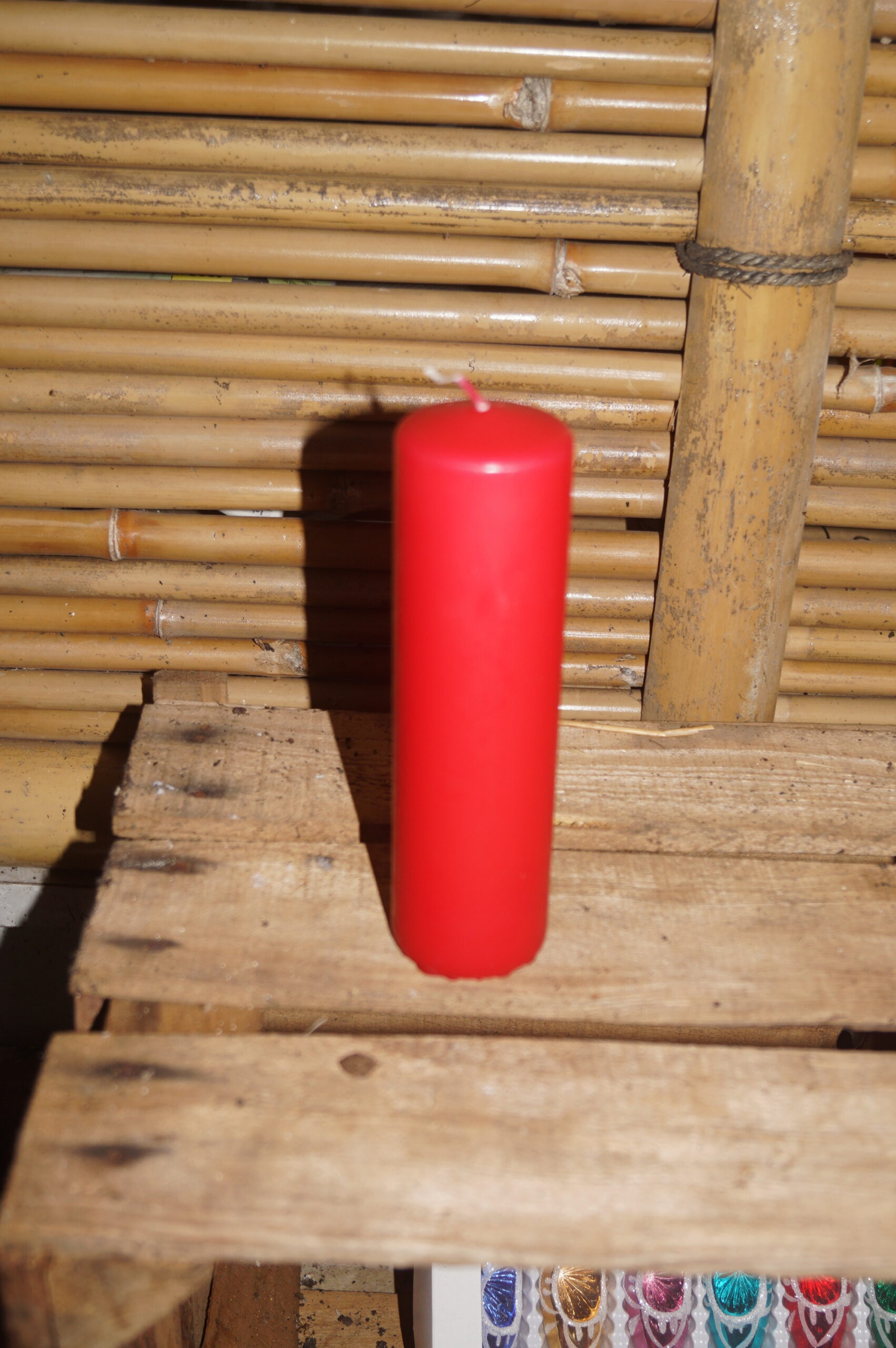 Bloklys Rød 5×18 cm