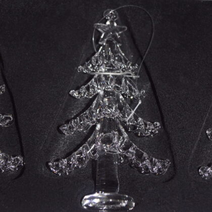 Juletræer i Glas til at hænge. 3 stk