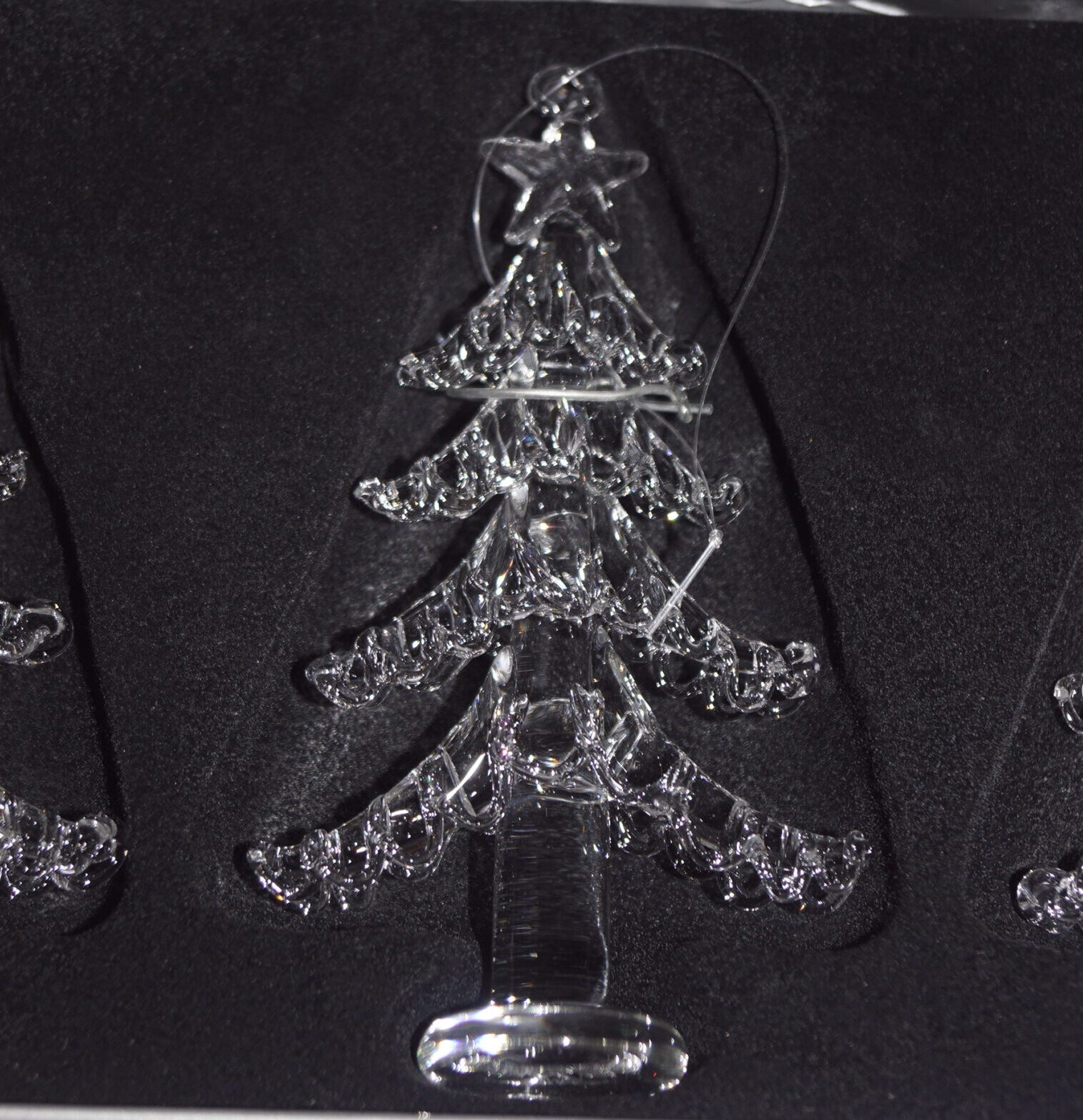 Juletræer i Glas til at hænge. 3 stk