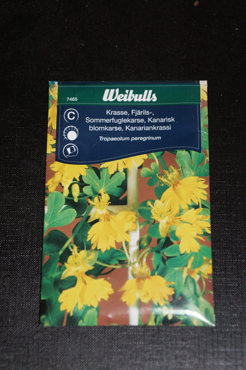 Blomsterkarse-Sommerfuglekarse (Tropaeolum peregrinum) Mængde: 2 gram